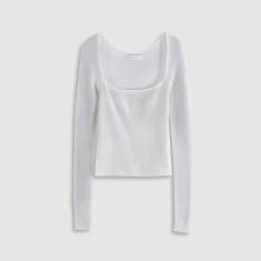 2021春夏新款——COMMXN白色方领上衣 商品图1