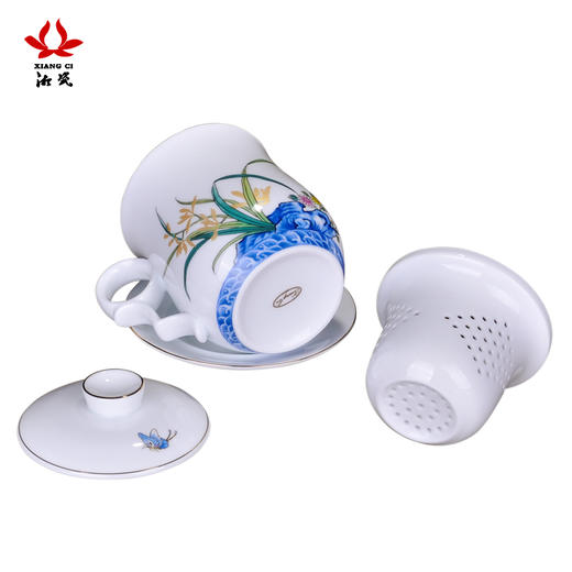 湘瓷四件杯组 空谷幽兰
 商品图4