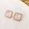 【S925银针系列】多色方形耳钉 商品缩略图1