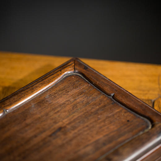 清代 红木壸门圈口砚盒 商品图2