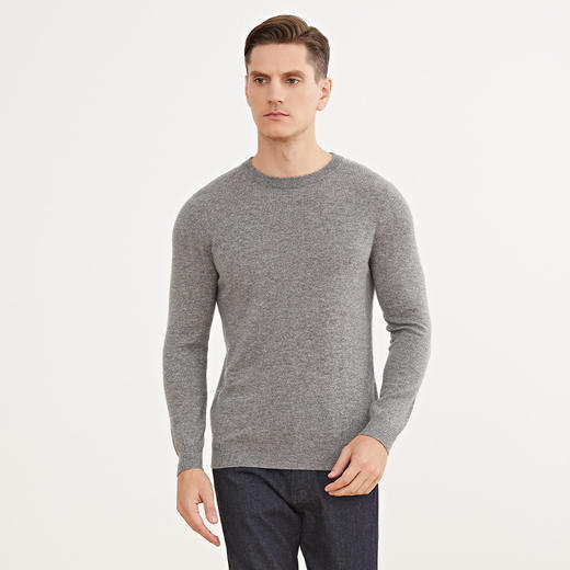 METTE羊绒世家早春新品男士100%羊绒衫纯色圆领内搭针织保暖毛衣 商品图4