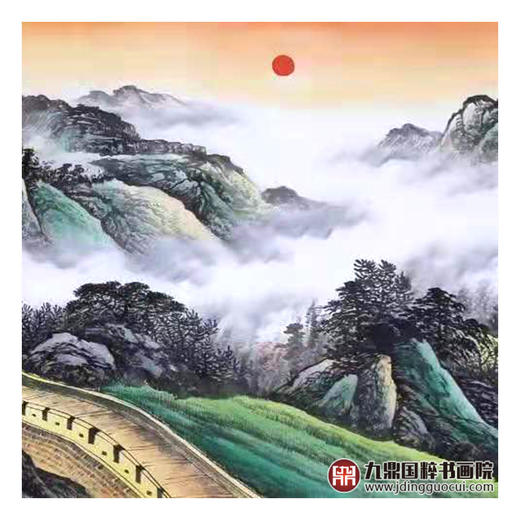 高云鹏《旭日东升》68*178cm 长城横幅作品 办公室/会议室挂画 商品图6