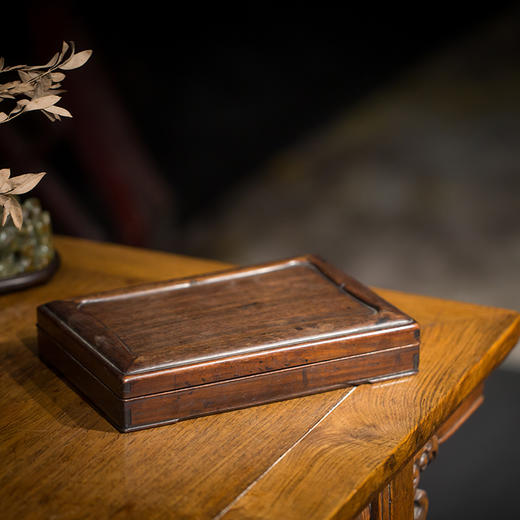 清代 红木壸门圈口砚盒 商品图0