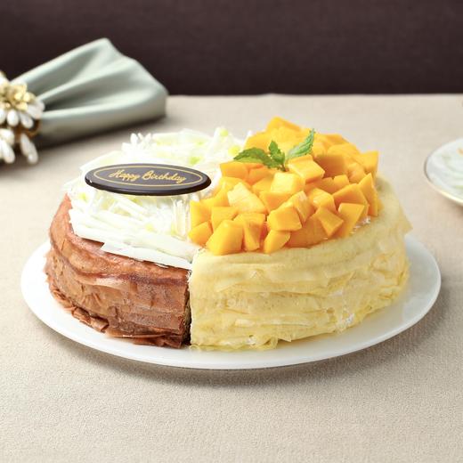 芒果拼巧克力双拼/榴莲巧克力双拼千层蛋糕/2.5磅 商品图0