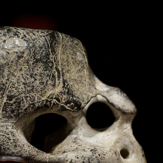 清嘉庆 太湖石文房案头赏石（红木座） 商品图2