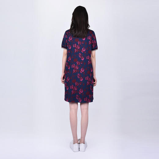 圣三利女装 弹力针织提花罗纹领运动风Polo连衣裙SL121L02 商品图1