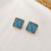 【S925银针系列】多色方形耳钉 商品缩略图5