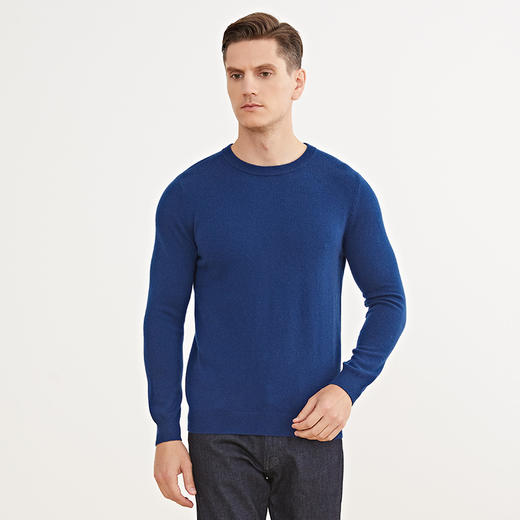 METTE羊绒世家早春新品男士100%羊绒衫纯色圆领内搭针织保暖毛衣 商品图5