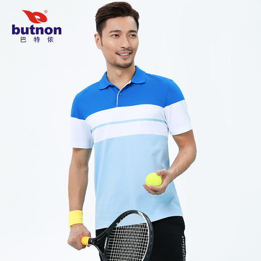 M1151巴特侬春夏新款男士短袖polo透气舒适棉料休闲拼色 商品图5
