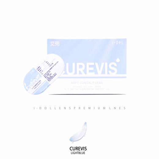 月抛 URIA&i-DOL 透明片 Curevis Lightblue 14.2  商品图1