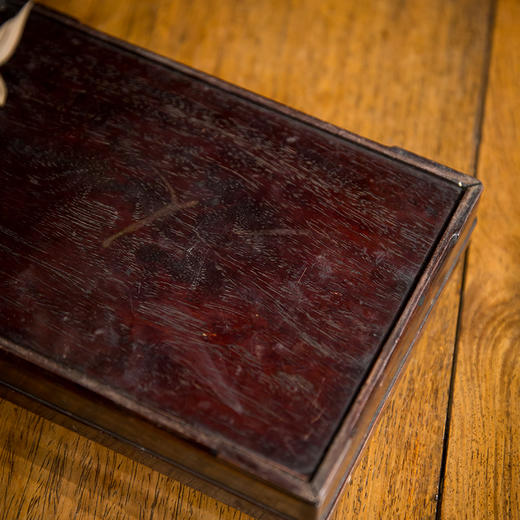 清代 红木壸门圈口砚盒 商品图4