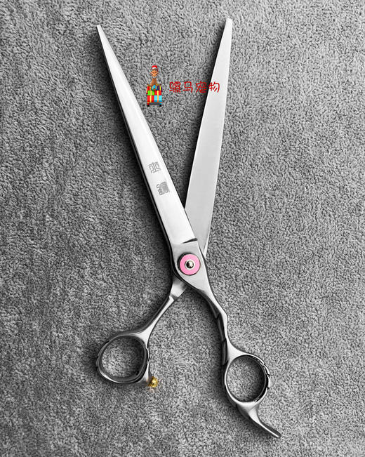 士钢F3系列入门宠物美容直剪 刀刃较宽 开型大裁用 粉钮/蓝钮F3-7.0/YL-8.0 商品图2