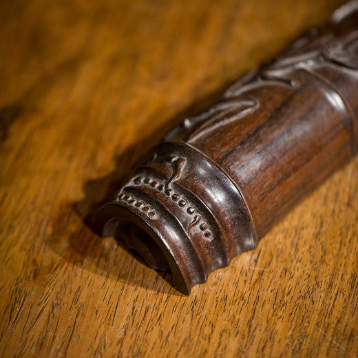 清代 紫檀雕竹纹臂搁 商品图3