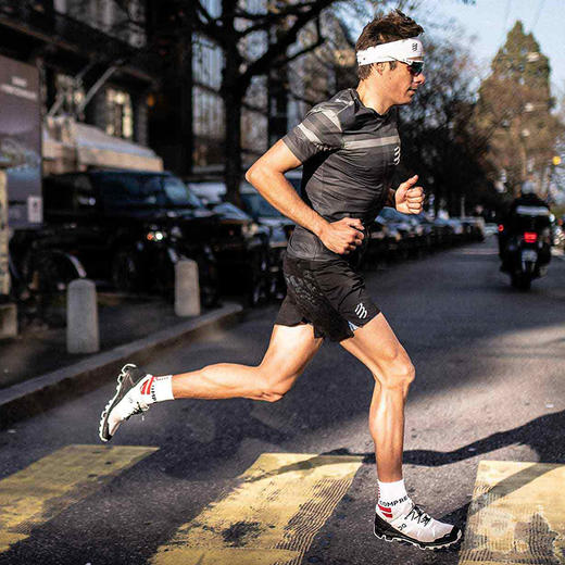 Compressport/CS 跑步缓震袜 高帮压缩袜 路跑越野 排湿足弓支撑 商品图2