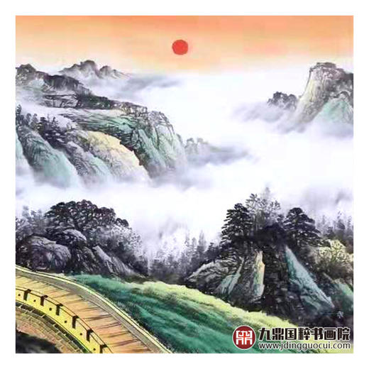 高云鹏《旭日东升》68*178cm 长城横幅作品 办公室/会议室挂画 商品图6