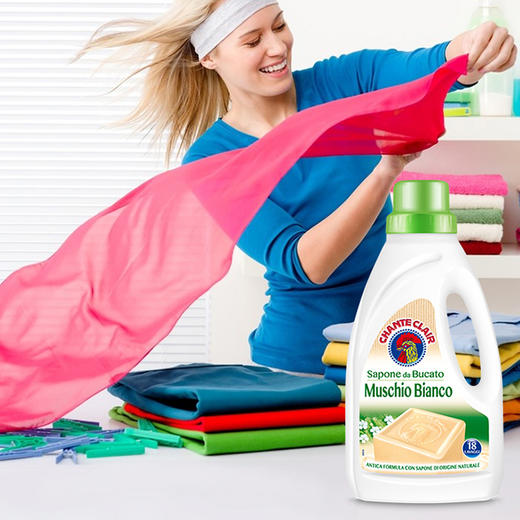 CHANTECLAIR 大公鸡管家浓缩洗衣液 液态洗衣皂 1L（白苔香） 商品图0