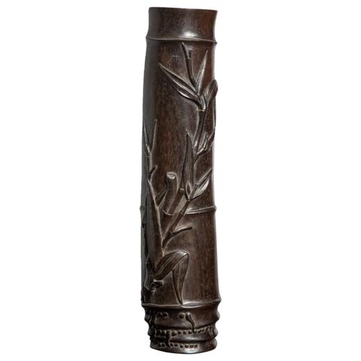 清代 紫檀雕竹纹臂搁 商品图5