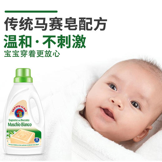 CHANTECLAIR 大公鸡管家浓缩洗衣液 液态洗衣皂 1L（白苔香） 商品图2