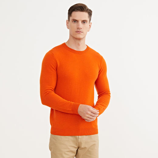 METTE羊绒世家早春新品男士100%羊绒衫纯色圆领内搭针织保暖毛衣 商品图6