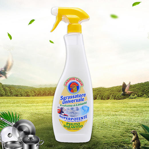 CHANTECLAIR 大公鸡管家 多功能油污净(柠檬香) 厨房清洁去油污剂 (意大利进口) 625ml 商品图0