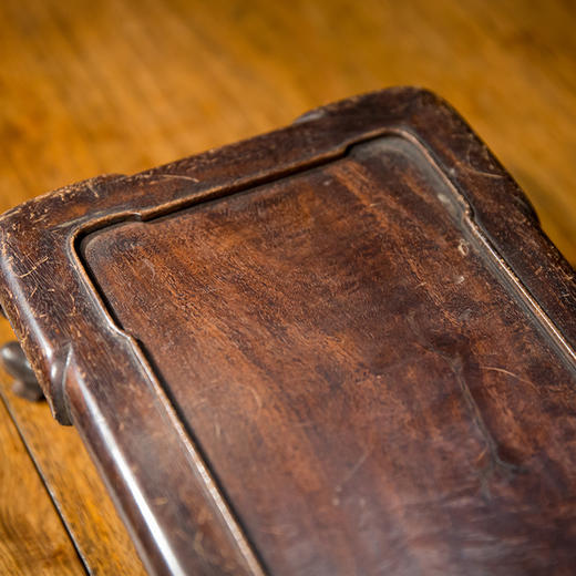 清代 红木三弯腿方形几摆件 商品图3