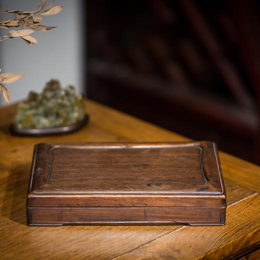 清代 红木壸门圈口砚盒 商品图1