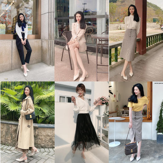 【百图lulu好物】【淑女鞋】真皮鞋垫，进口超纤超软皮质鞋面 不打脚不磨脚 中跟法式鞋 淑女鞋 商品图6