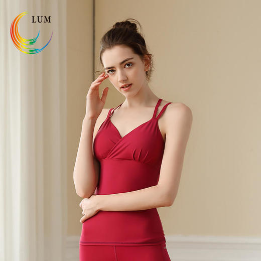 LUM29772露檬轻薄双面布瑜伽运动背心 商品图2