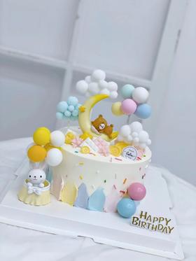 贪睡熊可爱缤纷蛋糕