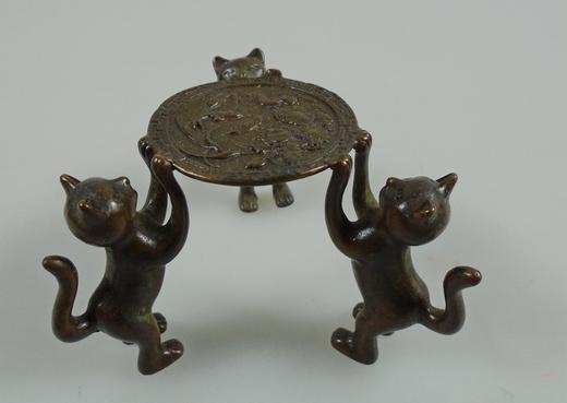 【文玩创意】纯铜杂项创意茶玩茶宠手办盖置摆件精品04（陆续更新中） 商品图4