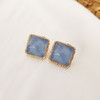 【S925银针系列】多色方形耳钉 商品缩略图4