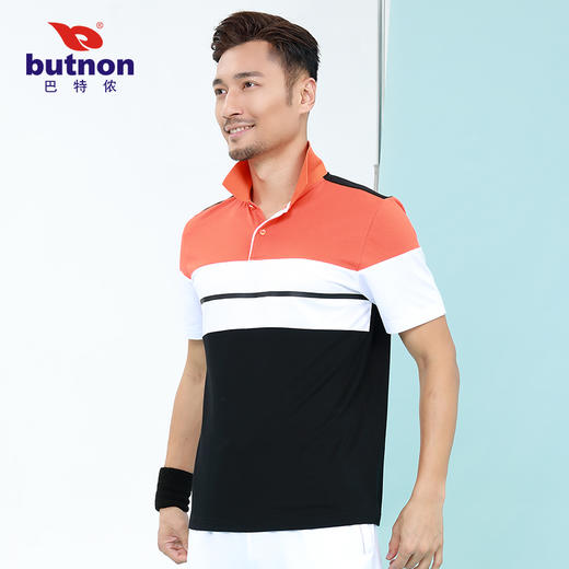 M1151巴特侬春夏新款男士短袖polo透气舒适棉料休闲拼色 商品图7