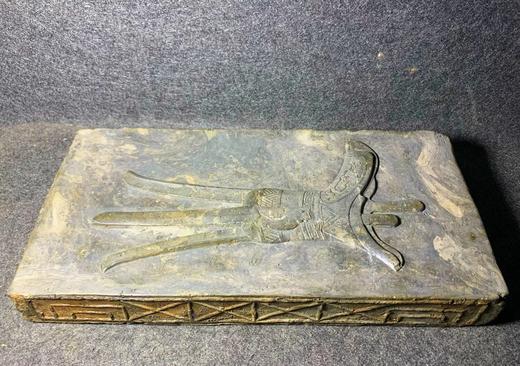 【金石雅趣】金钱纹汉砖刻青铜器如意杯 商品图4