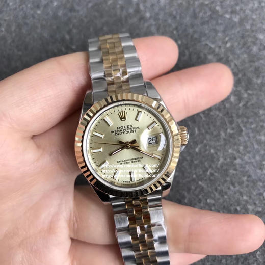 18k包金【高品质】劳力士新款女装日志28mm承搭瑞士原装进口全新ETA2671自动机械机芯 商品图5