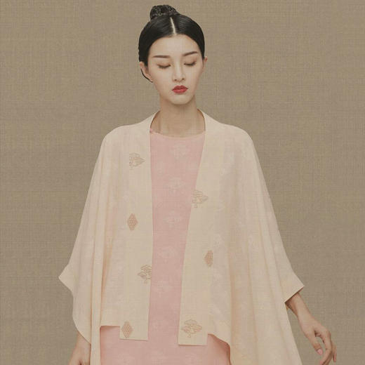 【皇锦】敦煌几何树纹提花罗·披肩 商品图0