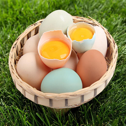 山谷五彩土鸡蛋无抗多彩鸡蛋散养土鸡蛋50枚盒