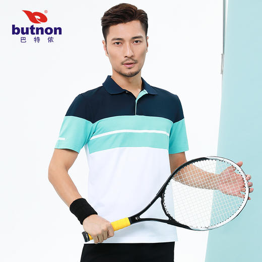 M1151巴特侬春夏新款男士短袖polo透气舒适棉料休闲拼色 商品图0