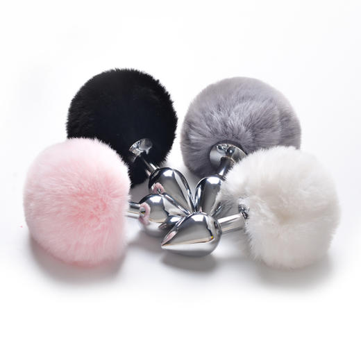 短尾兔毛球肛塞  一尾多用 可拆卸循序更换 商品图2