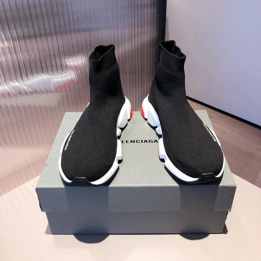 BALENCIAGA巴黎世家袜子鞋-黑色红底 商品图1