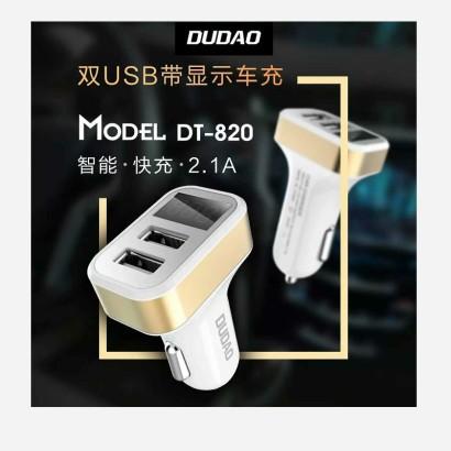 独到DT-820 2.1A快充智能显双U口带显示屏车载充电器车充1盒装JPY带授权招加盟代理 商品图0