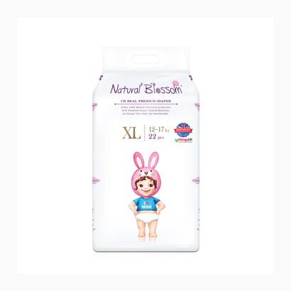 自然花蕾NaturalBlossom婴儿纸尿裤XL22片 4包装JPY带授权招加盟代理 商品图0