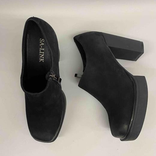 SA-LINK X206 真皮圆头粗跟时装高跟鞋 商品图5