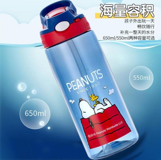【官方授权】史努比儿童水杯吸管杯便携小学幼儿园防摔_HLY 商品图1