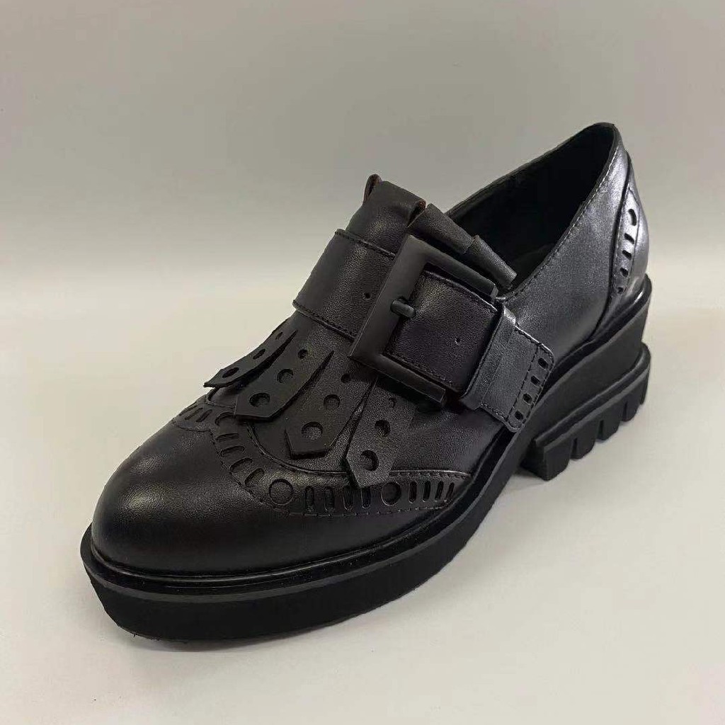 LFGJ 0402复古休闲坡跟女鞋