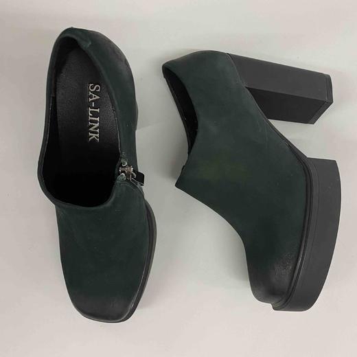 SA-LINK X206 真皮圆头粗跟时装高跟鞋 商品图11