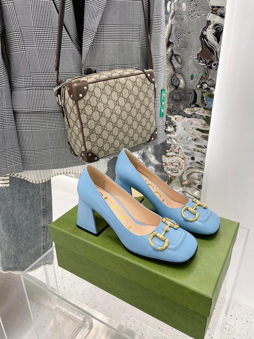 Gucci新款单鞋-蓝色 商品图0