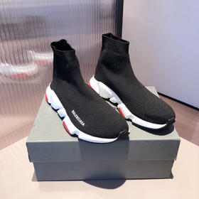 BALENCIAGA巴黎世家袜子鞋-黑色红底