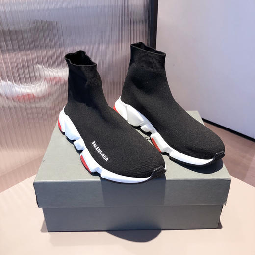 BALENCIAGA巴黎世家袜子鞋-黑色红底 商品图0