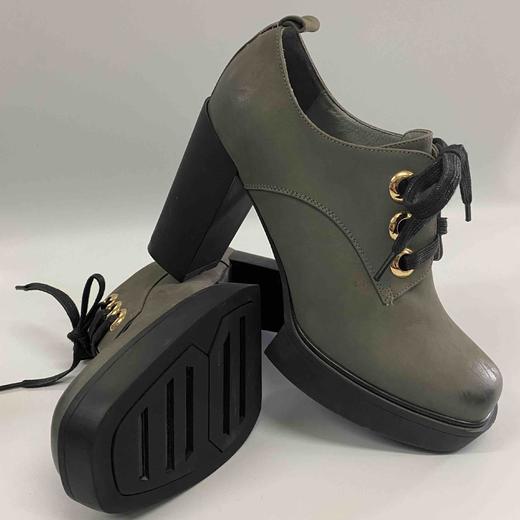 SA-LINK X205 粗跟高跟中跟系带真皮防水台厚底女 商品图4