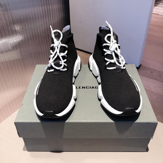 BALENCIAGA巴黎世家袜子鞋-系带黑 商品图1